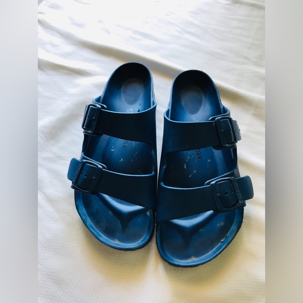 Birkenstock Blue Slide Sandals